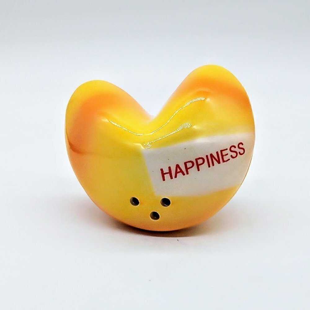 Pier 1 Happiness Fortune Cookie Ceramic Salt Shaker